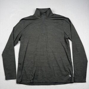 Vuori Pullover Mens XL Gray 1/4 Zip Long Sleeve Lightweight Athletic Running Top